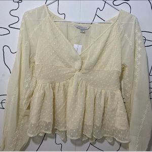 yellow american eagle top